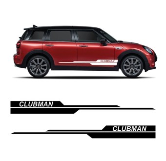 Adesivos faixas laterais dupla linha MINI Clubman com Mini Clubman