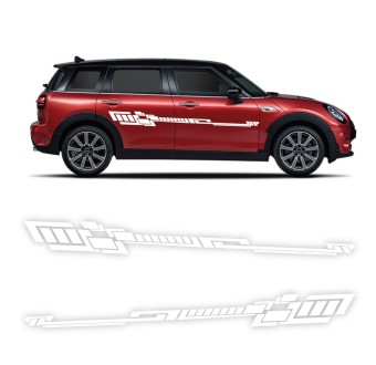 Adesivi strisce laterali in stile corsa elegante Mini Cooper Clubman Countryman