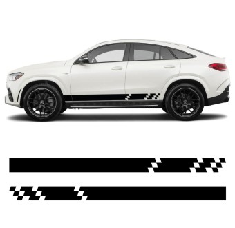 Square side stripe decals Mercedes GLE 2022