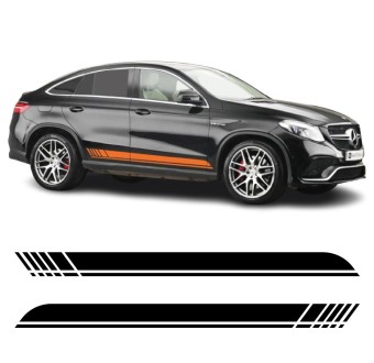 Autocollants de bandes latérales sportives Mercedes-Benz Classe GLE C292 Édition AMG