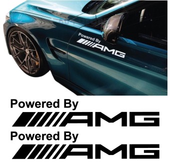 Adesivos de porta Powered by AMG com Mercedes-Benz