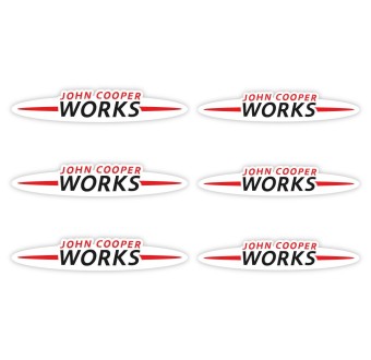 Adesivos para pinça de freio 6 pcs John Cooper Works com Mini Cooper