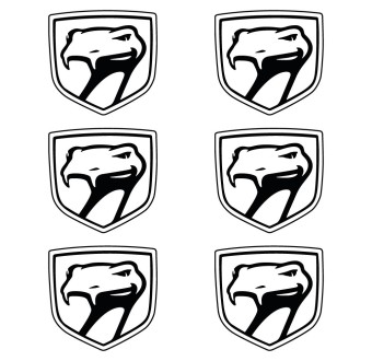 Adesivos para pinça de freio 6 pcs logo Viper com Dodge Viper