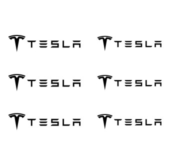 Adesivos para pinça de freio 6 pcs com Tesla