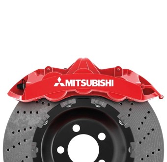 Autocollants pour étrier de frein 6 pcs Mitsubishi