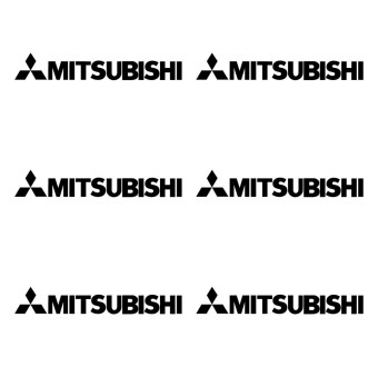 Adesivos para pinça de freio 6 pcs com Mitsubishi