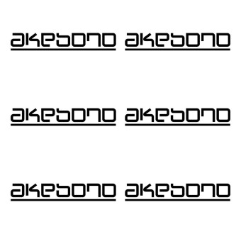 Brake caliper decals 6 pcs Akebono