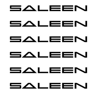 Autocollants pour étrier de frein 6 pcs Saleen Dodge Saleen