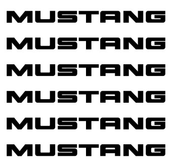 Brake caliper decals 6 pcs Mustang