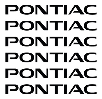 Brake caliper decals 6 pcs Pontiac