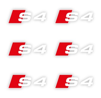 Brake caliper decals 6 pcs Audi S4