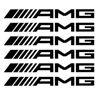 Adesivos para pinça de freio 6 pcs AMG com Mercedes AMG