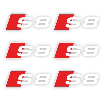 Brake caliper decals 6 pcs S8 Audi S8