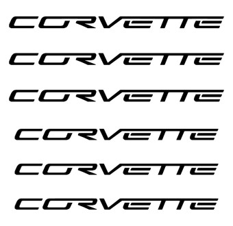 Brake caliper decals 6 pcs Corvette