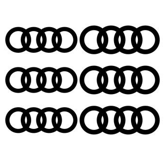 Adesivos para pinça de freio 6 pcs logo com Audi