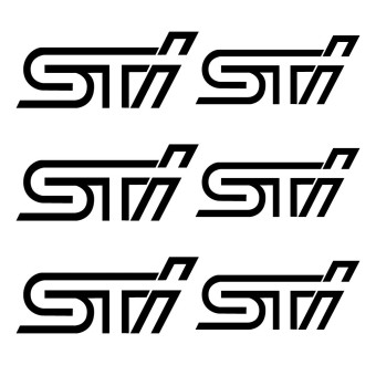 Adesivos para pinça de freio 6 pcs com Subaru STI