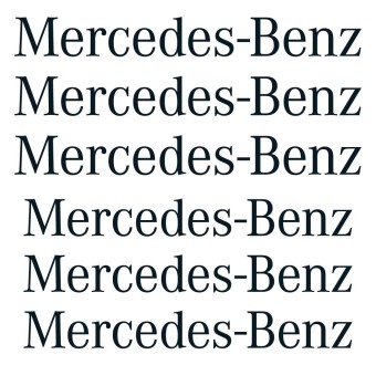 Naklejki na zaciski hamulcowe 6 szt Mercedes Benz