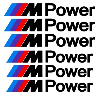 Adesivos para pinça de freio 6 unidades BMW M Power com BMW F30 F32 F36 435 335 440 BMW 4