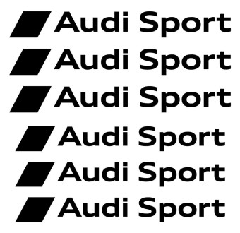 Adesivos para pinça de freio 6 unidades com Audi Sport