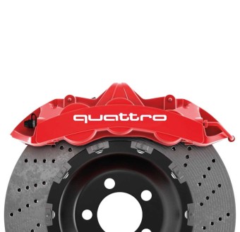 Brake caliper decals 6 pcs Quattro Audi