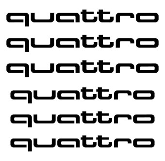 Brake caliper decals 6 pcs Quattro Audi