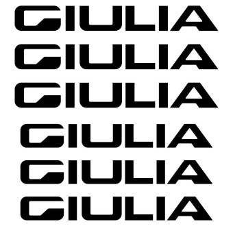 Brake caliper decals 6 pcs Giulia Alfa Romeo