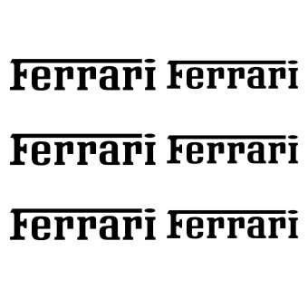 Brake caliper decals 6 pcs Ferrari