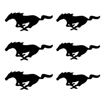 Brake caliper decals 6 pcs horse Mustang