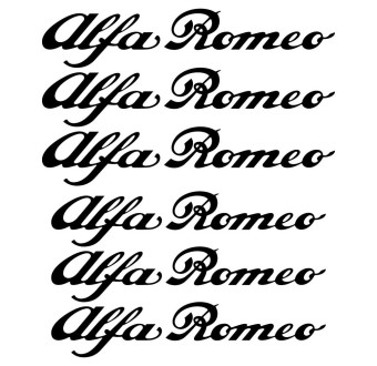 Dynamic Brake Caliper Stickers 6 pcs Alfa Romeo