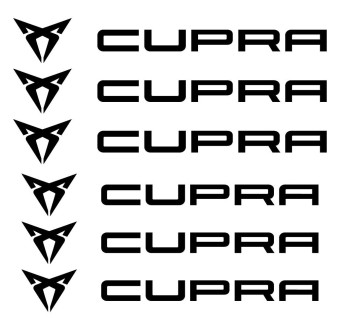 Naklejki na zacisk hamulcowy 6 sztuk logo Cupra