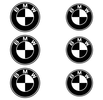 Bremssattelaufkleber 6 Stück Logo BMW