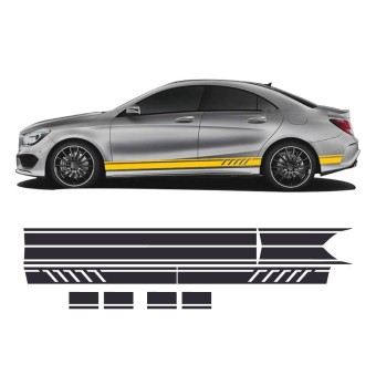 Autocollants voiture bandes latérales Mercedes-Benz CLA AMG