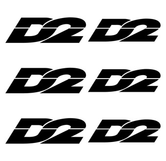 Brake Caliper Decals 6 pcs D2 calipers