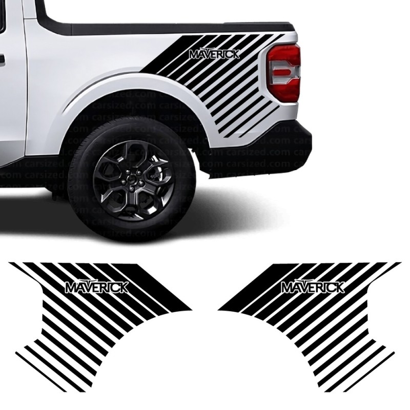 Car Decals Flash Lines Side Stripe Compatible with Ford Maverick