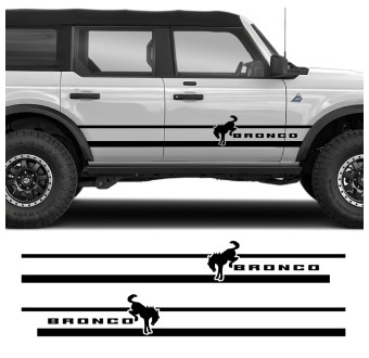 Car Decals Heritage Line Side Graphic Compatible with Ford Bronco