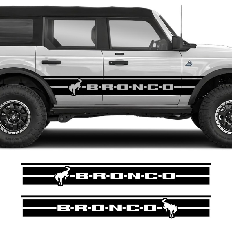 Car Decals Bold Trail Side Graphic Compatible with Ford Bronco