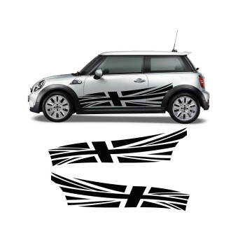 Aufkleber Seitenstreifen Union Jack Mini Cooper S John Cooper Works