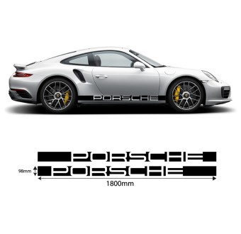 Autocolantes de faixas laterais Porsche com novo design - Star Sam