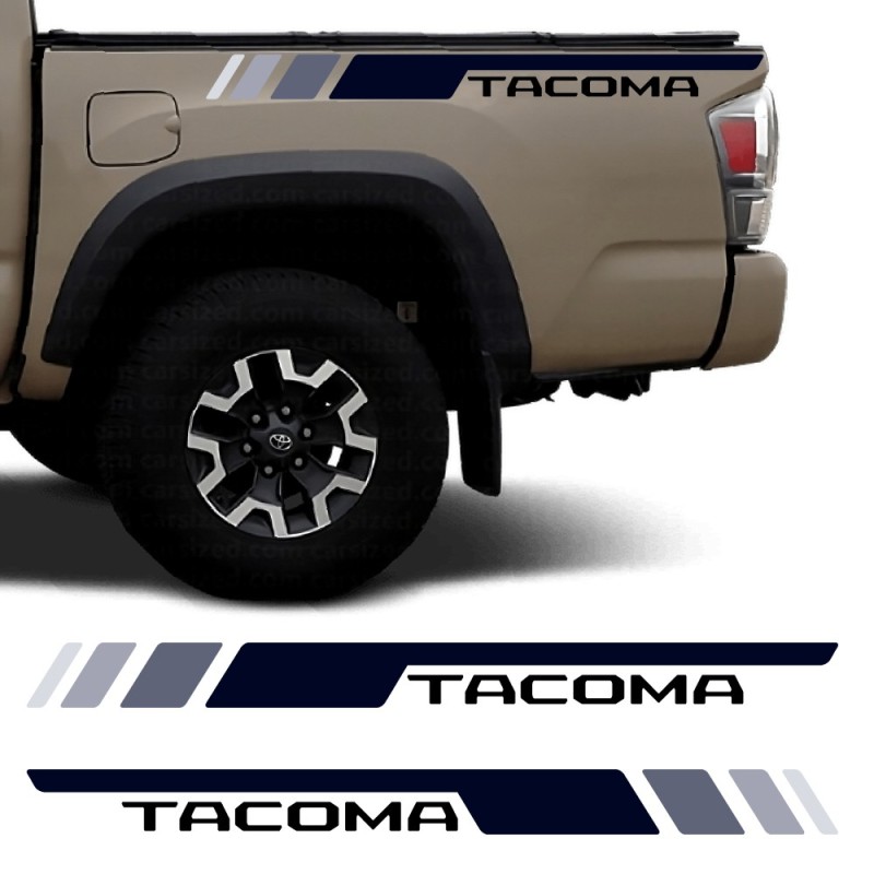 Side stripe car decals Tacoma Edition compatible with Toyota Tacoma