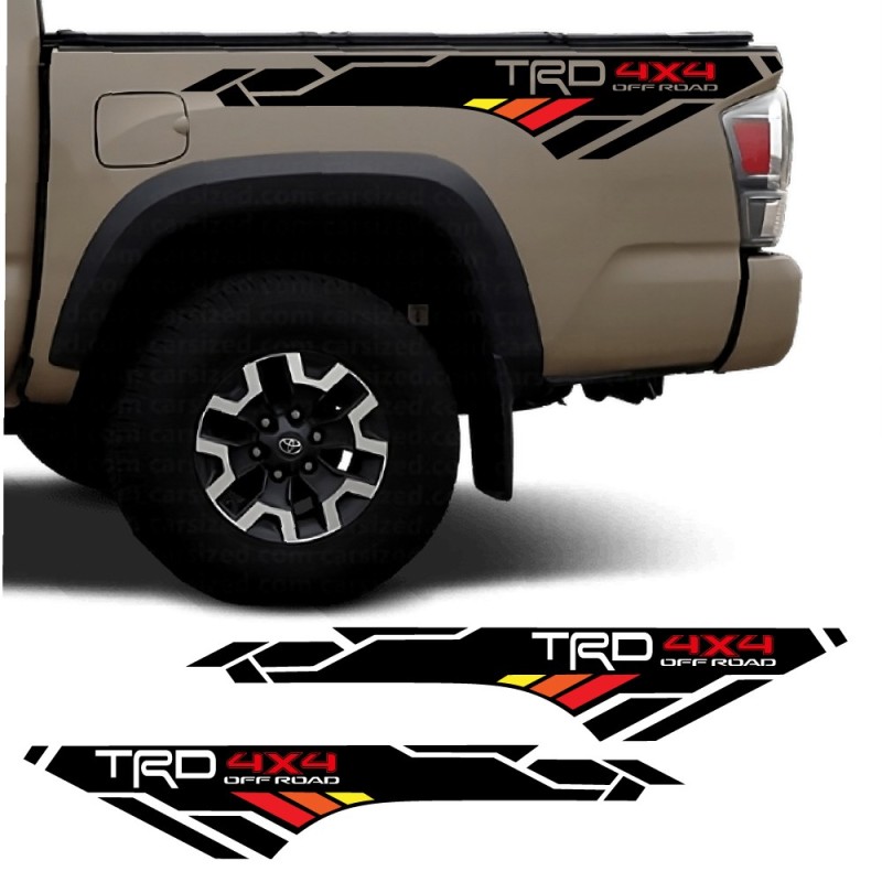 Autocollant latéral TRD 4x4 Off Road Edition compatible avec Toyota Tacoma