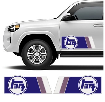 Adesivo de faixa lateral Heritage Stripe compatível com Toyota 4Runner