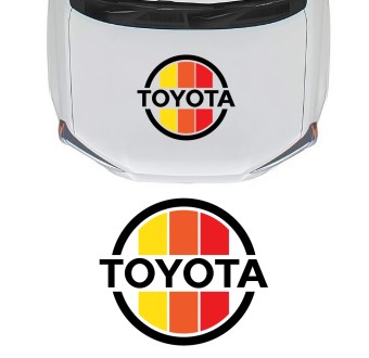 Hood car decal Toyota Retro Logo compatible with Toyota 4Runner