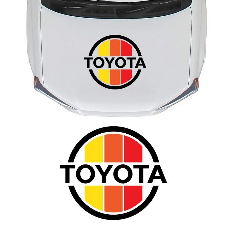 Hood car decal Toyota Retro Logo compatible with Toyota 4Runner