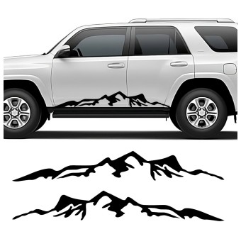 Side stripe car decal Mountain Range compatible with Toyota 4Runner