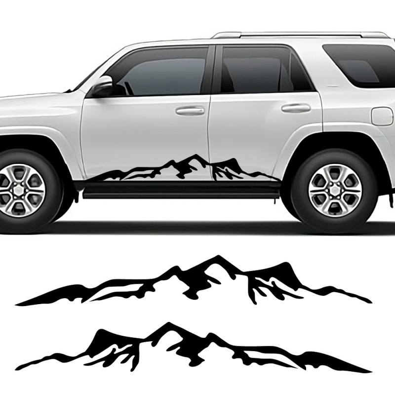 Side stripe car decal Mountain Range compatible with Toyota 4Runner