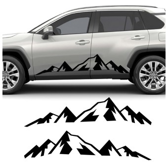 Adesivo laterale Mountain Peaks compatibile con Toyota RAV4