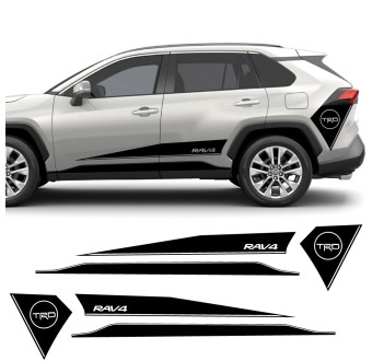 Autocollant latéral avec bande RAV4 TRD Stripe compatible avec Toyota RAV4