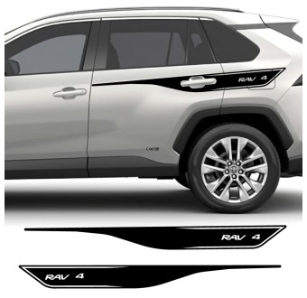 Side stripe car decal RAV4 Dynamic Stripe compatible with Toyota RAV4