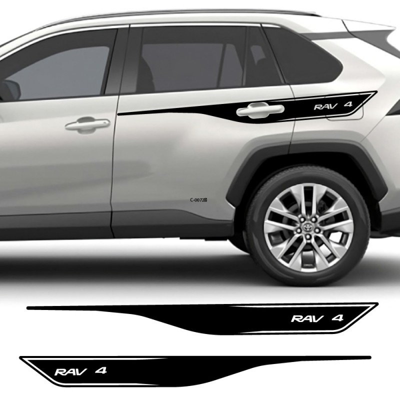 Side stripe car decal RAV4 Dynamic Stripe compatible with Toyota RAV4