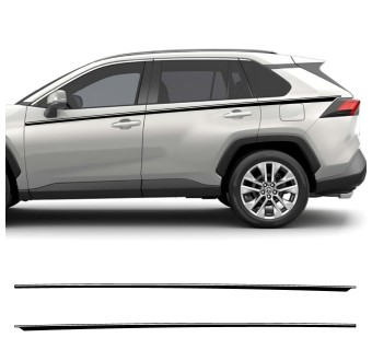 Autocollant bande latérale supérieure style minimaliste compatible avec Toyota RAV4